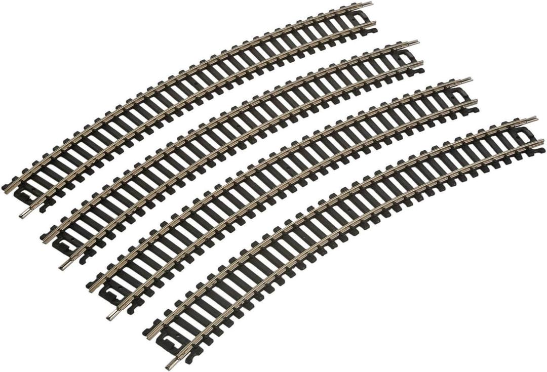 Life Like Code 100 Nickel Radius Curve Toy (4 Pack), Silver, 18