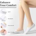 Sunm Boutique No Show Socks Womens Low Cut & Non Slip, Invisible Liner Casual & Formal Socks, Flat Boat Line 4 Pairs