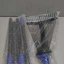 Adjustable Metal Leaf Rake Long Handle, Garden Rakes for Lawns Heavy Duty Leaves with Expandable Head 8-17", Yard Women Kids Rake for Gardening RV Camping