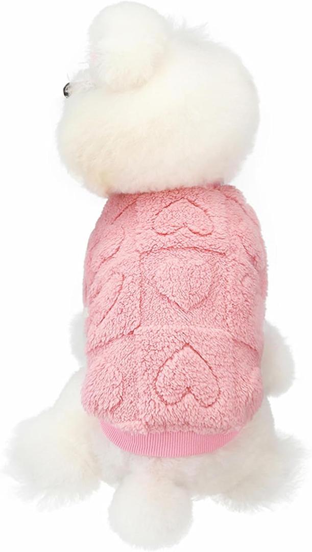 Dog Sweater Dog Clothes Heart Puppy Sweaters Christmas Sweater for Small Dogs Girl Boys Medium Dogs