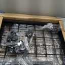 Gridwall Panel Display Stand Rack- Heavy-Duty Movable Wire Gridwall Display Racks with Wheels and Feet, Floorstanding and Wall Mount Double Side Display Stand (Black) (Black, 2 pcs)