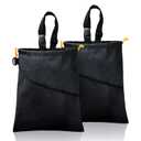 GNEGNI 2PCS Car Garbage Can, Hanging Car Trash Bag with Waterproof Leakproof Lining (Black)