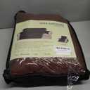 XINEAGE Loveseat Sofa Cover Waterproof Couch Covers for 2 Cushion Couch, Soft Washable Slipcover with Pockets & Non-Slip Elastic Straps, Thick Furniture Protector (Loveseat, Coffee)