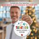 8 x Teacher Ornament 2026 - Teacher Appreciation Ornament for Christmas Tree, Daycare Kindergarten Preschool Teachers Gift, Special Education Thank You Gifts, Thank You Gifts for Teacher