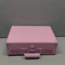 Portable Record Player with Bluetooth 3 Speed Turntable Built in Rechargeable Battery Vintage Suitcase Design with RCA Line Out and Aux in (Pure Pink)