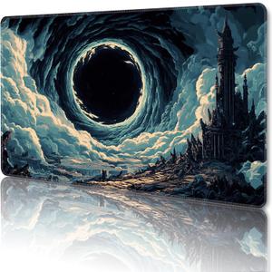 MTG Playmat Magic Card Playmat Game Mat,TCG & CCG Card Games Mat with Free Storage Bags Size 24 x 14 Inches (No with Zones,Eye)