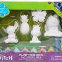 Stitch Paint Your Own Figurines Set - Bundle with DIY Painting Set of Lilo & Stitch, Stickers, More | Disney Figures Arts & Crafts for Kids, Disney Ceramic Figures to Paint for Kids