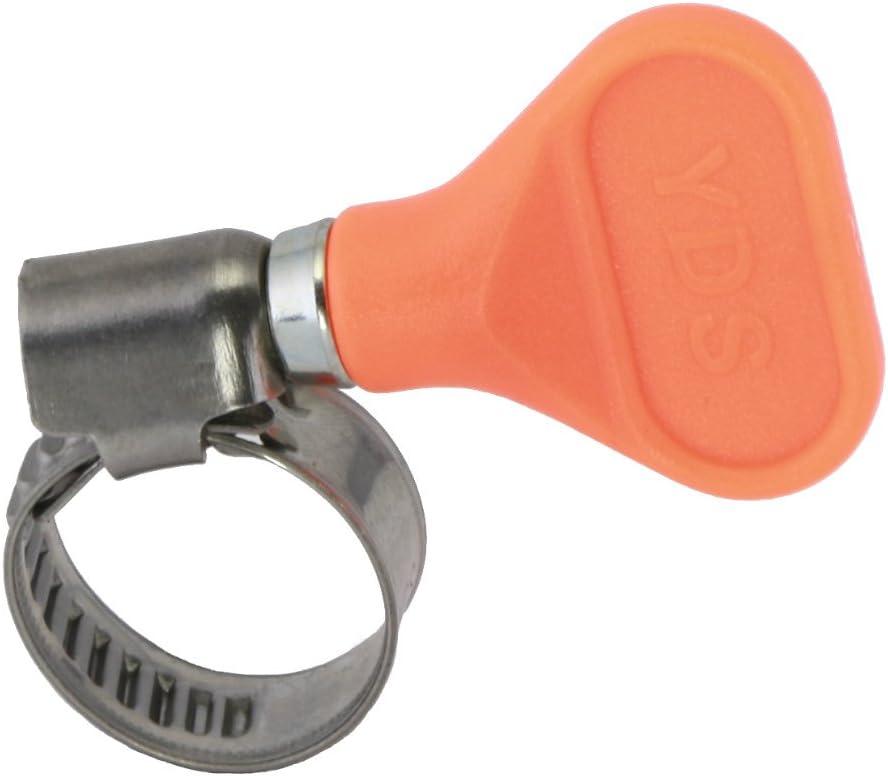 YDS Butterfly Stainless Steel W2 Hose Clamp, Turn Key, 10-16 mm (3/8" to 5/8") Diameter Ranger, 9 mm Bandwidth (Pack of 10)