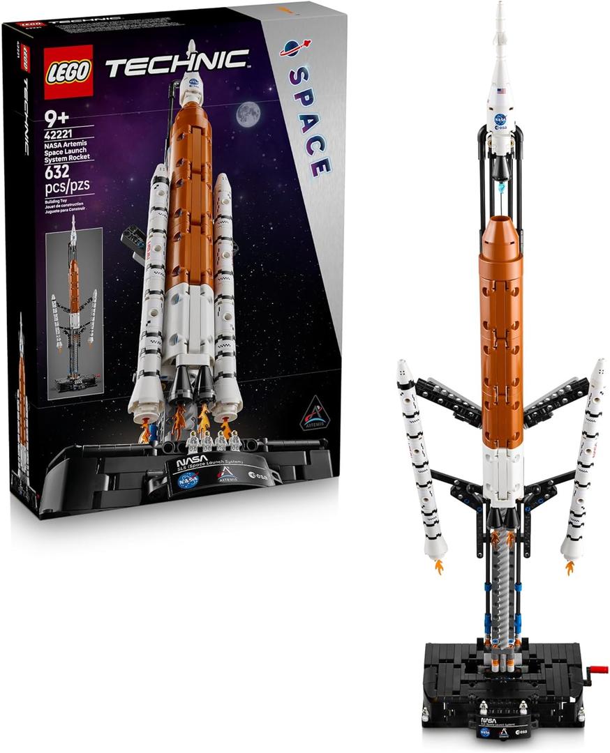 LEGO Technic NASA Artemis Space Launch System Rocket Building Toy for Boys & Girls - STEM Learning & Space Toy W/3-Stage Launch Function for Kids, Ages 9+ - Idea for Birthdays - 42221