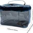 2 x TotePrint 1PCS Clear Handle Zipper Cosmetic Bag and Versatile Travel Pouch,7.09 * 4.72 * 5.12inch Durable PVC Material,for Makeup Travel Essentials (With-1PCS)