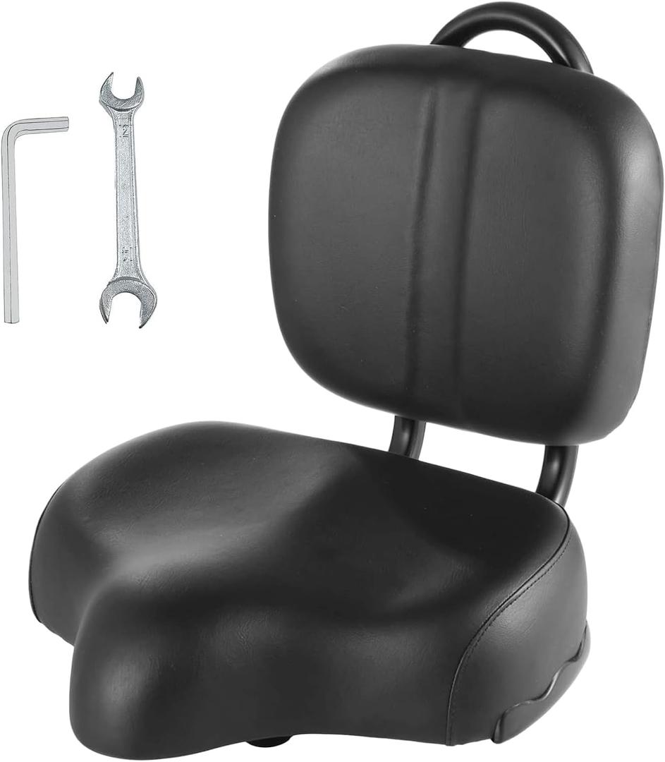 THALOUS Oversized Bike Seat Backrest Comfort Memory Foam Universal