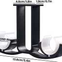 4 Pcs Double Curtain Rod Brackets, Aluminum Alloy Ceiling Mounted Curtain Pole Holders, Window Drapery Rod Hanging Supports