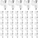 48 Pack 3/8 Inch Window Screen Clips, Screen Clip with Screws Storm Window Clips Bulk Sturdy Storm Panel Retainer Clip for Fasten Screens, Windows and Windproof Door Panels-White