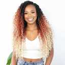 Fulcrum Goddess Locs Crochet Hair 18 Inch, 8 Packs New Faux Locs Crochet Hair for Black Women, Crochet locs with Curly Ends (18Inch (Pack of 8), 1B/30/613#)