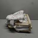 MoreFeel Collapsible Baby Bathtub for Newborn with Thermometer & 1 Hooded Towel & 1 Soft Floating Cushion,Portable Travel Bathtub with Drain Hole, Durable Foldable Baby Tubs for Infants to Toddler (Beige)