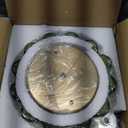 FULEN Battery Operated Wall Sconce with Green Tulip Glass Lampshade Wireless Sconces 10000mAh Rechargeable Battery Powered Wall Light with Remote Control for Vintage Decor Bedside Bedroom Livingroom