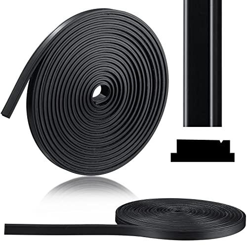 Tondiamo Magnetic Strips for Shower Door 134 Inches Flexible Magnetic Strip Replacement Long Roll 3/8" Width 1/8" Thick Seal Strip for Framed Semi Framed Sliding Door Side Bottom Seal Black(1 Roll)