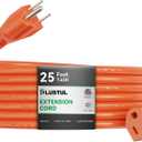 Outdoor Extension Cord 25 FT Waterproof, 16/3 Gauge Heavy Duty 3 Prong Extension Cord, 13A 1625W SJTW, ETL Listed, Great for Garden and Home, Orange