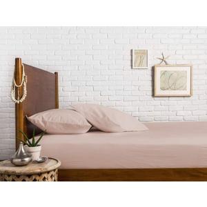 Comfortica Classics 100% Egyptian Cotton 600 Thread Count, Blush Twin XL Fitted Sheet with Elastic All Around, Soft & Silky Sateen Weave - Fits Mattress Upto 18 inches