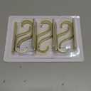 Pickpiff Adhesive Wall Coat Hooks - Heavy Duty Stick-On Door Hanger, Metal Hook for Hanging Towel,Purse, Robe, Backpack, Jacket, Clothes - for Bathroom,Dorm, Closet, Kitchen - Gold, 6 Pack