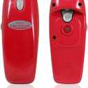 Electric Can Opener - No Sharp Edge Handheld Can Opener - Battery Operated Can Opener - Easy One-Touch Operation - Automatic, Food Safe, Hands Free, Smooth Edge (Red)