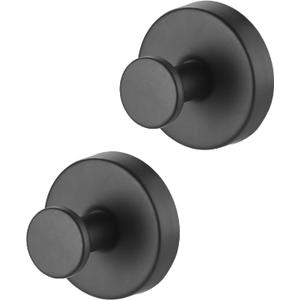 Suction Cup Hooks for Wreaths on Glass, 2025 New No Drill Suction Cup Hooks for Shower Wall Hanging Towels, Suction Cup Wreath Hanger Holder for Glass Door Window Mirrors Bathroom (Black)