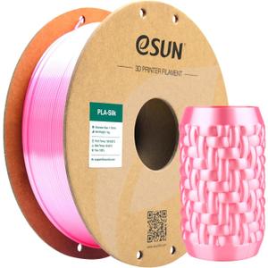 eSUN Silk PLA Filament Pink Silky Shiny 3D Printing PLA Filament 1.75mm Dimensional Accuracy +/- 0.03mm, 1kg Carboard Spool (2.2lbs) 3D Printer Filament