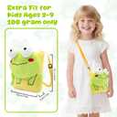 Animal Toddler Satchel for Kids,Cute Plush Cartoon Mini Backpack for Kids,Little Toddler Bookbag Ages 2-6 Years(Frog)
