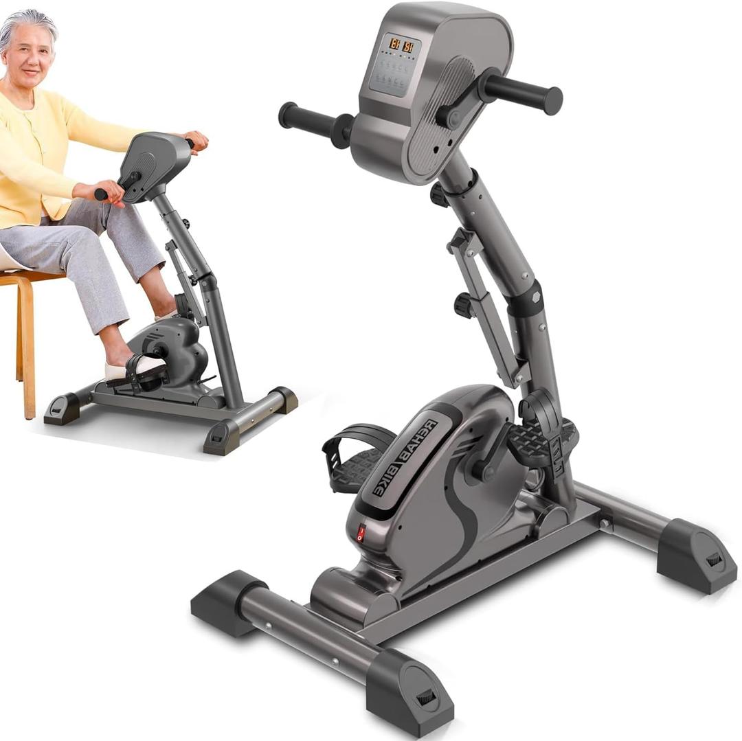 Legs Arms Electric Exercise Bike Active Passive Knee Pedal Trainer Physical Therapy Assisted Rehabilitation Home Fitness Equipment For Seniors