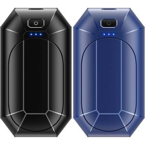 Hand Warmers Rechargeable, Dnaleao 2 Pack 4000mAh Electric Portable Pocket Heater, Heat Therapy Great for Outdoors, Hunting, Golf, Camping, Warm Gifts (Black & Blue)