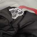 ReliBeauty Susan B Anthony Costume for Girls, Black Victorian Era Colonial Dress with Puff Sleeves & Sash, 140