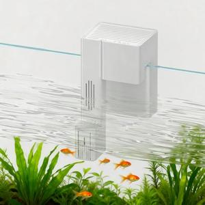 Hang On Back Aquarium Filter for 15 Gallons Fish Tanks, 2-Stage Multi-Stage Filtration with Surface Skimmer, Ultra Quiet HOB Power Waterfall Filter for Freshwater