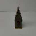 Glitzhome Distressed Green Solid Wood Birdhouse Hand Painted Hanging Bird House for Outdoors 13.25" H
