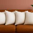 Trendy Home 16x16 Throw Pillow Insert (Set of 4, White) Bed and Couch Pillows Stuffer Hypoallergenic, Decorative Home Outdoor Sofa Pillow Filler (Machine Wash, 4 Pack)