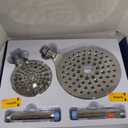 Dual Filtered Handheld Shower Heads Combo, HOPOPRO 15-Mode High Pressure Rainfall Showerheads Combo Set with Filter, for Hard Water, Removes Chlorine, Improves Skin Hair Condition, Modern Chrome