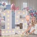 imprsv 4FT Marquee Numbers 40,DIY Light Up Numbers for 40th Birthday Decorations, Party Decorations,Anniversary Party Decor,Mosaic Number for Balloons Number 40,Pre-Cut Foam Board Kit