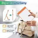 A5 Portable Whiteboard, PU Leather Magnetic Whiteboard, Reusable Small Dry Erase Board for Fridge, Kickstand Portable White Board