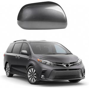 Gray Side Mirror Cover Caps for 2011-2020 Toyota Sienna, Directly Replace Style Not Sticker