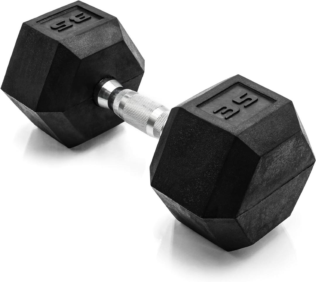 CAP Barbell 35 LB Coated Hex Dumbbell Weight, New Edition
