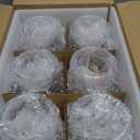  Glasses Set of 6, 13.5oz Red White Liquor Glasses,Lead-free Long Stem Glasses for Home, Party, Wedding, Ideal Accessories Gift,Clear