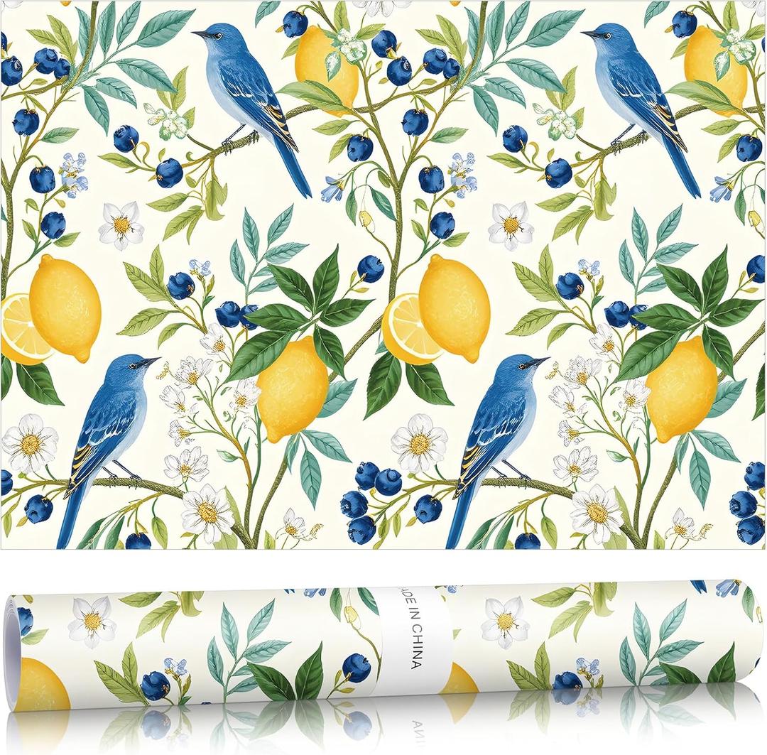 10 Sheets Drawer Liners for Dresser Scented Drawer Liners Non Adhesive Scented Paper for Fragrant Home Shelf Closet(Lemon Scent,Lemon Pattern)