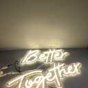 ATOLS Better Together Large Neon Sign for Wall Decor,with Dimmer Switch,12V Reusable Neon Light Sign for Engagement Party,Wedding Decoration,Warm White 23.5x10.5 & 17.5x8.5Inch
