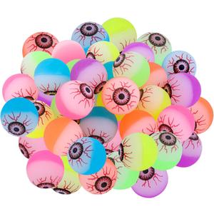 URATOT 36 Pieces Halloween Glow in The Dark Bouncy Eyeballs Halloween Toys Bouncing Eyeballs for Halloween Game Rewards, Trick or Treating Favors