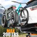 Bike Rack for Car,200LB 2 Ebike Rack Hitch with Up to 5-inch Fat Tire,Folding Hitch Mount for RV Trucks SUV -2" Hitch Receiver