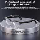 Mingtawn AI Smart Glasses 4K HD Camera, BT Call, 800W Anti-Shake Camera Glasses with Video Recording Dual Mic, Simultaneous Interpretation/GPT Identify Objects, 270mAh Blue Light GlassesBlue Light