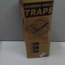 Mole Trap Scissor 2 Pack, Upgraded Mole Traps for Lawns that Kill Best, Galvanized Steel Mole Killer, Easy Step Setup