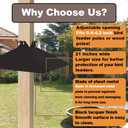 Metal Squirrel Baffle for 4x4 Post, 21 Inches Wide,Adjustable Opening Size for Minimum 0.4 Inch Bird Feeders Pole, Squirrel Baffle for Bird Feeders Without Removing Shepherd's Hooks. 1Pack.
