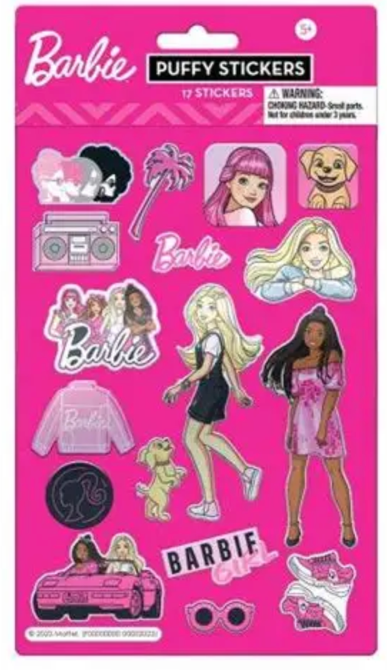 Barbie Puffy Stickers 17 Stickers Pack of 7