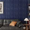 CRE8TIVE Large Size 24"x354" Dark Blue Grasscloth Wallpaper Textured Fabric Blue Wallpaper for Bathroom Self Adhesive Prepasted Grass Cloth Contact Paper Vinyl for Bedroom Kitchen Living Room Walls