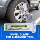 BARTOO Wheel Clamp & Magnetic Adapter for 11-25" Rims Camber Wheel Alignment Tool for Precise Camber Caster Gauges Universal Tire Repair Tool Kit